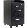armadi archivio nero con ruote cassetti