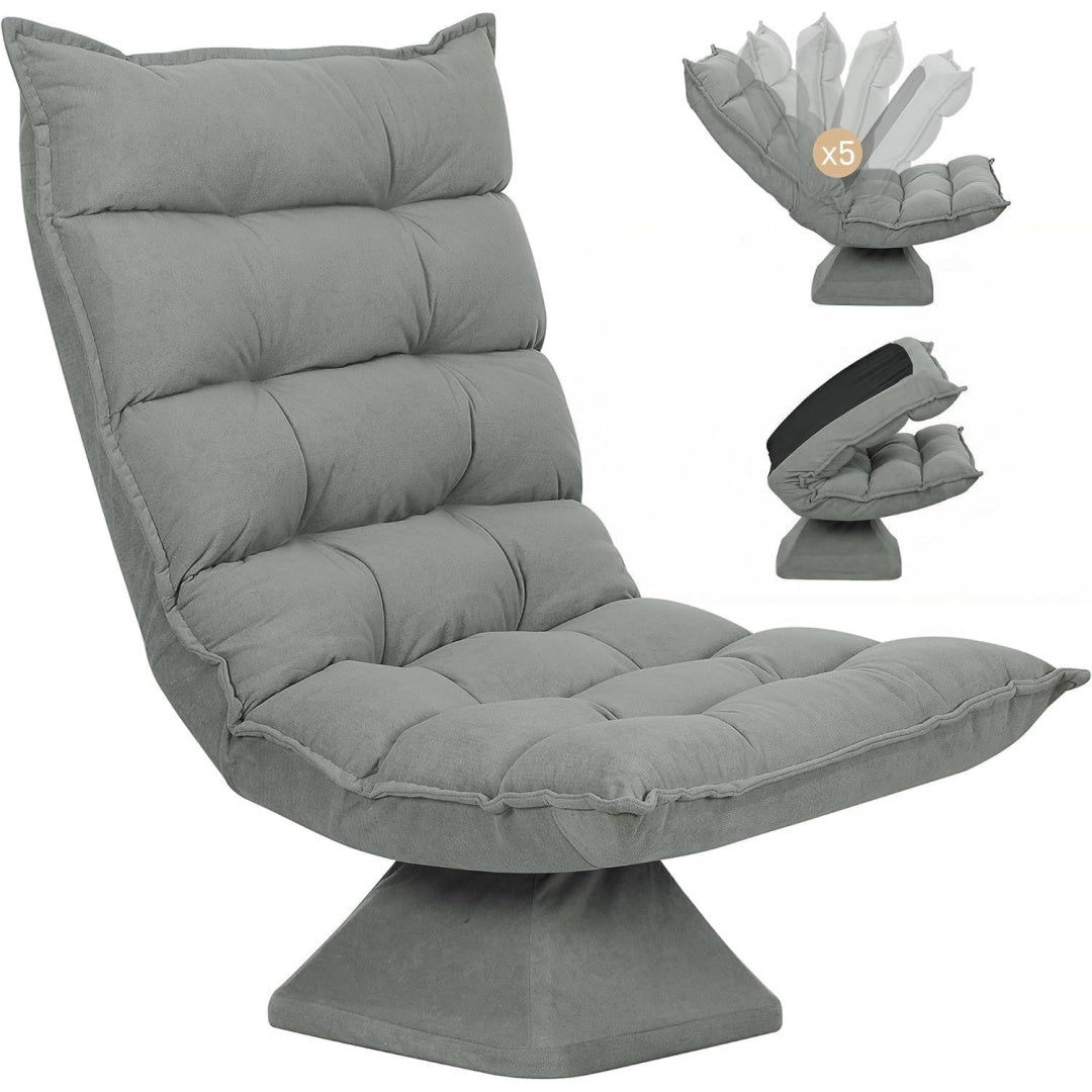 poltrone relax et chaise longue grigio velluto per gaming letto