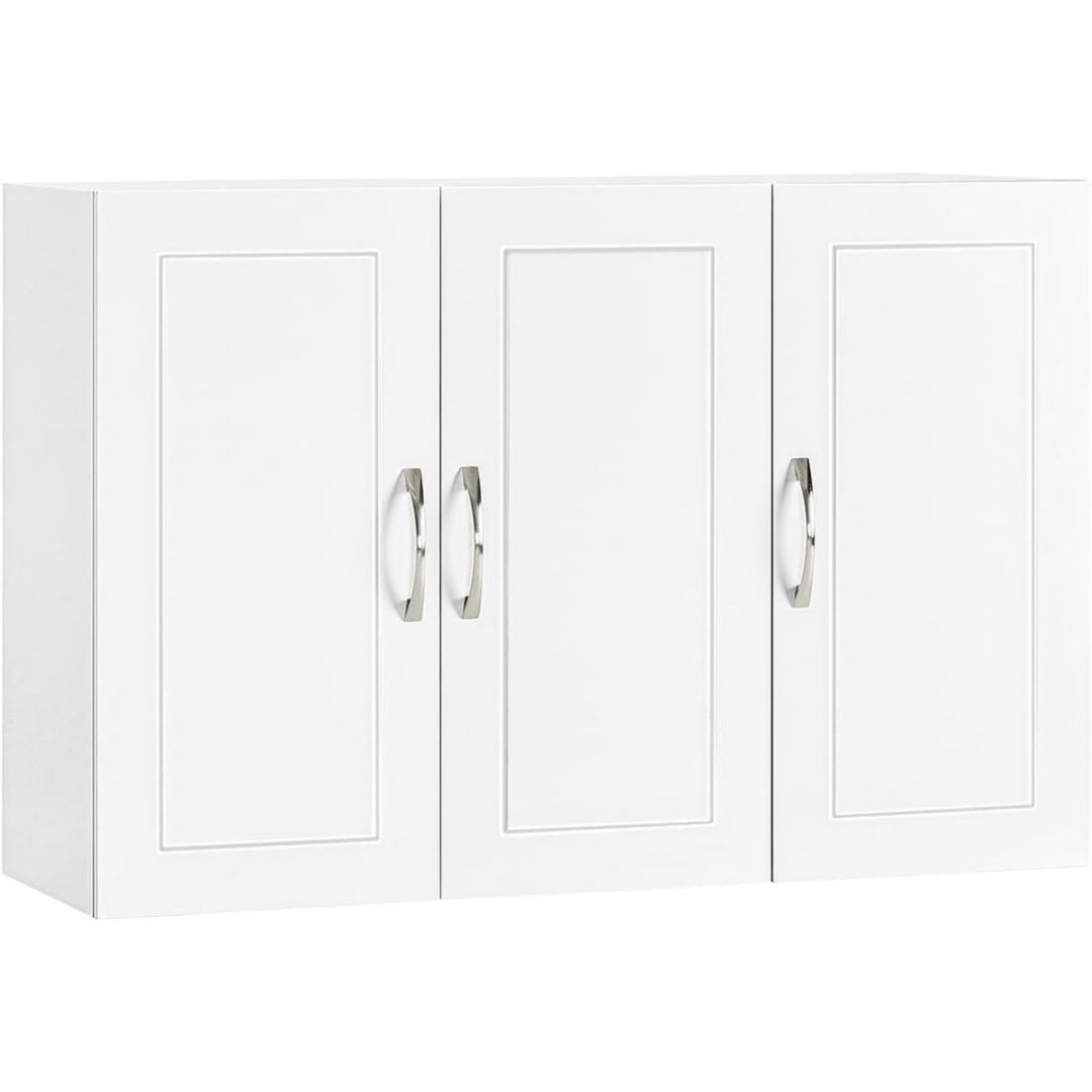 mobili a muro bianco per letto con ripiani 10
