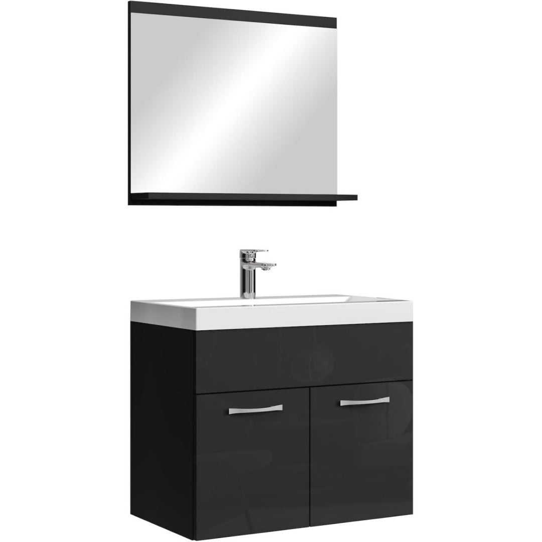 set arredo bagno nero 1