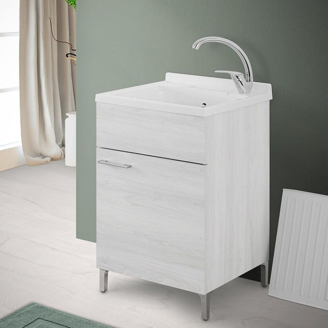 mobiletti con lavabo bianco resistente 4